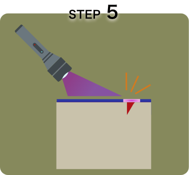 蛍光浸透探傷検査の流れstep5